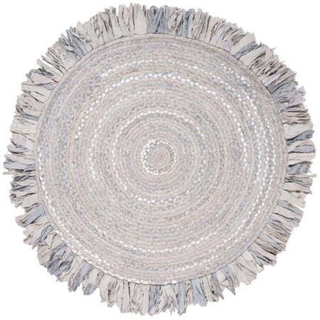 Safavieh Braided Global Round Hand-Woven Rugs, Light Grey - 6 x 6 ft. BRD451F-6R